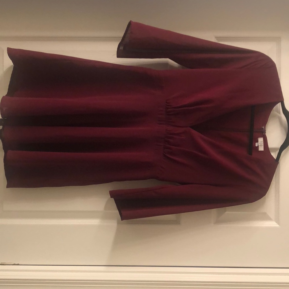Sheer sleeve dress
